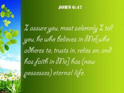 John 6 47 whoever believes has eternal life powerpoint church sermon