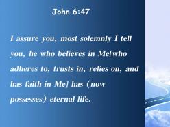 John 6 47 you whoever believes powerpoint church sermon