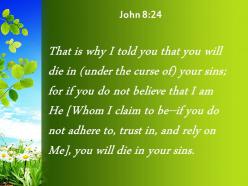 John 8 24 you will indeed die powerpoint church sermon