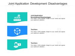 Joint application development disadvantages ppt powerpoint presentation portfolio format cpb