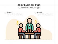 Joint Business Plan Icon With Dollar Sign