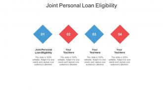 Joint personal loan eligibility ppt powerpoint presentation slides summary cpb