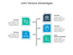 Joint venture advantages ppt powerpoint presentation professional icon cpb