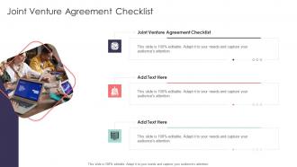 Joint Venture Agreement Checklist In Powerpoint And Google Slides Cpb