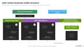 Joint venture business model structure developing international advertisement MKT SS V