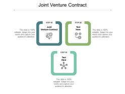 Joint venture contract ppt powerpoint presentation professional portrait cpb
