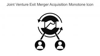 Joint Venture Exit Merger Acquisition Monotone Icon In Powerpoint Pptx Png And Editable Eps Format