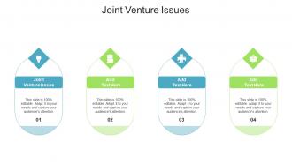 Joint Venture Issues In Powerpoint And Google Slides Cpb