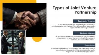 Joint Venture Partnership Examples powerpoint presentation and google slides ICP Downloadable Image