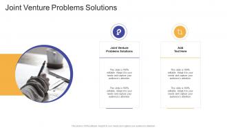 Joint Venture Problems Solutions In Powerpoint And Google Slides Cpb