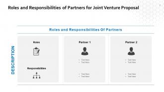 Joint venture proposal powerpoint presentation slides