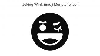 Joking Wink Emoji Monotone Icon In Powerpoint Pptx Png And Editable Eps Format