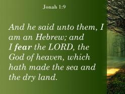 Jonah 1 9 the god of heaven who made powerpoint church sermon