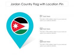 Jordan country flag with location pin