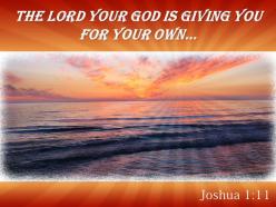 Joshua 1 11 The LORD Your God Is Giving Powerpoint Church Sermon