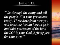 Joshua 1 11 the lord your god is giving powerpoint church sermon