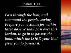 Joshua 1 11 the lord your god is giving powerpoint church sermon