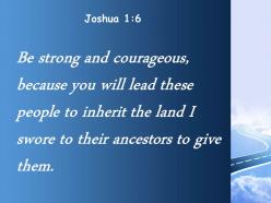 Joshua 1 6 i swore to their ancestors powerpoint church sermon