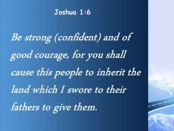 Joshua 1 6 i swore to their ancestors powerpoint church sermon