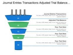 Journal entries transactions adjusted trial balance brand range