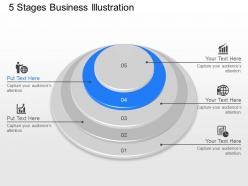 Jp 5 stages business illustration powerpoint template