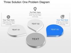 Jp three solution one problem diagram powerpoint template