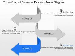 Jq three staged business process arrow diagram powerpoint template