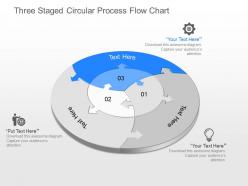 Jq three staged circular process flow chart powerpoint template