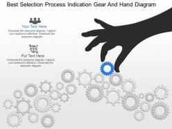 Jr best selection process indication gear and hand diagram powerpoint template