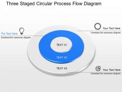 Jr three staged circular process flow diagram powerpoint template