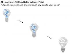 Js bulb made by gears and icons powerpoint template