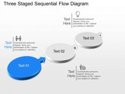 Js three staged sequential flow diagram powerpoint template