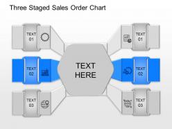 Jt three staged sales order chart powerpoint template