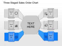 Jt three staged sales order chart powerpoint template