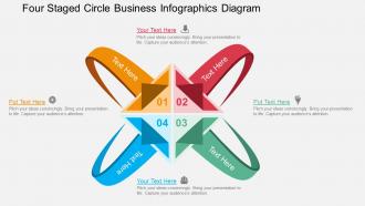 Ju four staged circle business infographics diagram flat powerpoint design