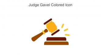 Judge Gavel Colored Icon In Powerpoint Pptx Png And Editable Eps Format