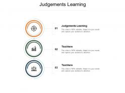 Judgements learning ppt powerpoint presentation summary samples cpb