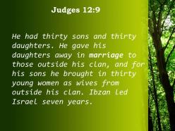 Judges 12 9 ibzan led israel seven years powerpoint church sermon