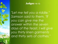Judges 14 12 you can give me the answer powerpoint church sermon