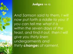 Judges 14 12 you can give me the answer powerpoint church sermon