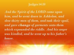 Judges 14 19 he returned to his father home powerpoint church sermon