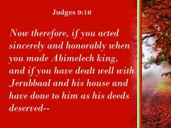 Judges 9 16 you treated him as he deserves powerpoint church sermon