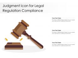 Judgment icon for legal regulation compliance