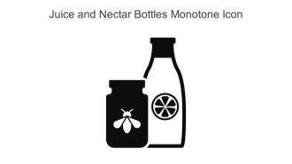 Juice And Nectar Bottles Monotone Icon In Powerpoint Pptx Png And Editable Eps Format