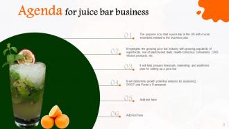 Juice Bar Business Plan Powerpoint Presentation Slides Adaptable Compatible