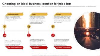 Juice Shop Business Plan Choosing An Ideal Business Location For Juice Bar BP SS