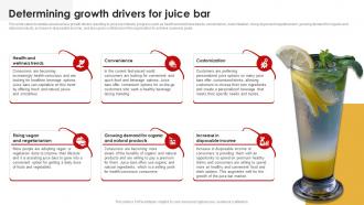 Juice Shop Business Plan Determining Growth Drivers For Juice Bar BP SS