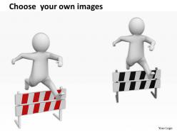 Jump over obstacles to reach success ppt graphics icons powerpoint