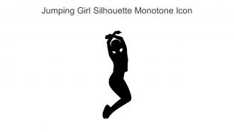 Jumping Girl Silhouette Monotone Icon In Powerpoint Pptx Png And Editable Eps Format
