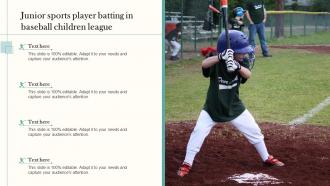 Junior Sports Player Batting In Baseball Children League